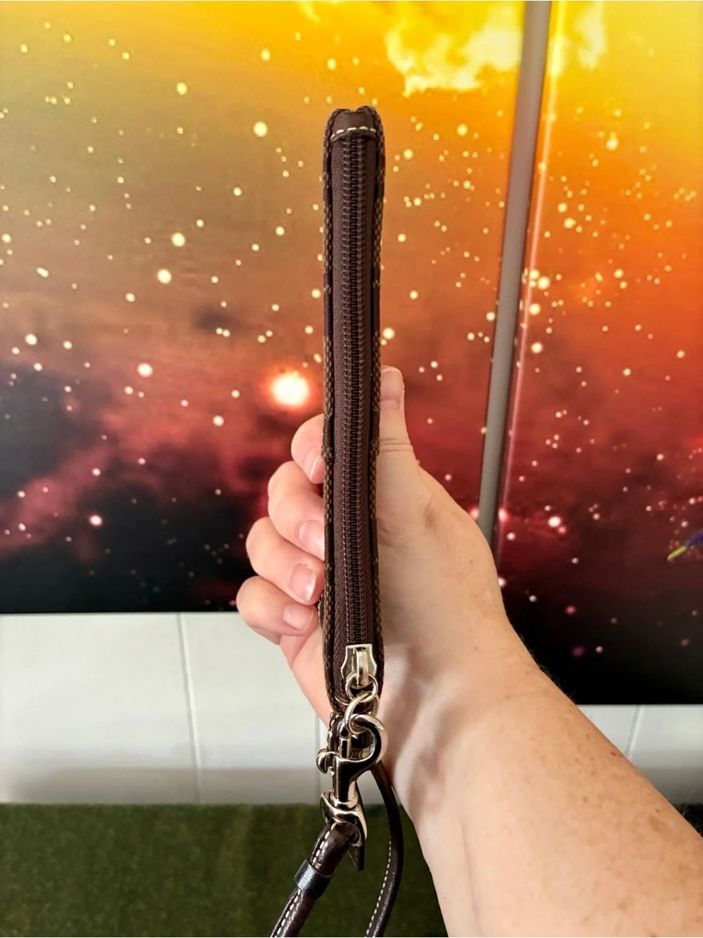 Coach Signature Canvas Wristlet